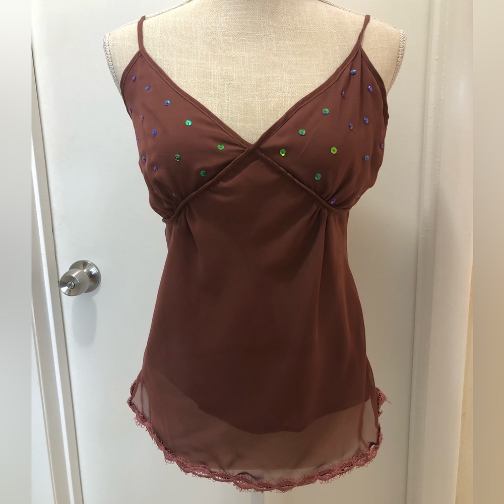 Strappy tank. Pacific Blue